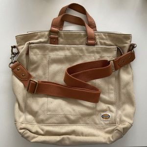 Fossil canvas satchel bag